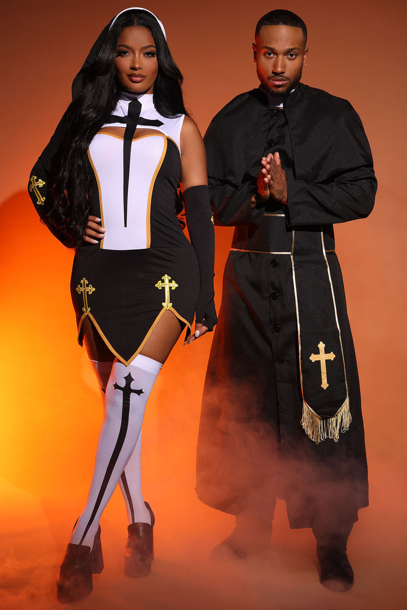 Priest 2 Piece Costume Set - Black